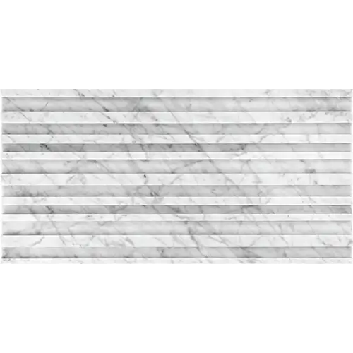 Carver Barcode Dimensional Polished Carrara 12" x 24"