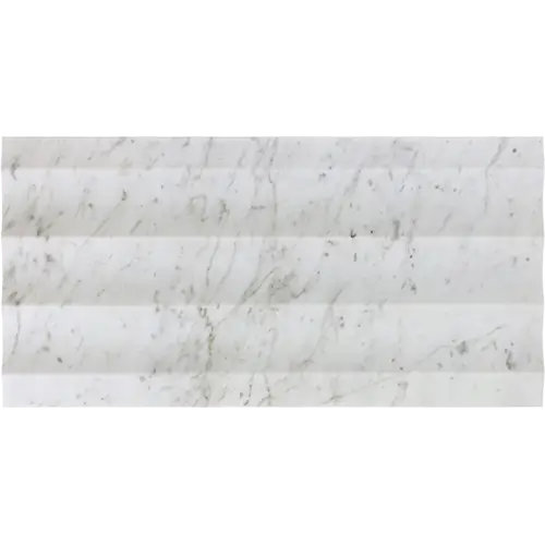 Carver Fluted Dimensional Honed Carrara 12" x 24"