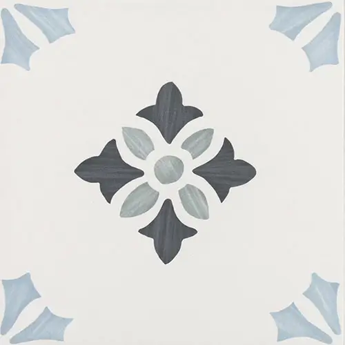 Dhar Poppy Blue Green 9" x 9"
