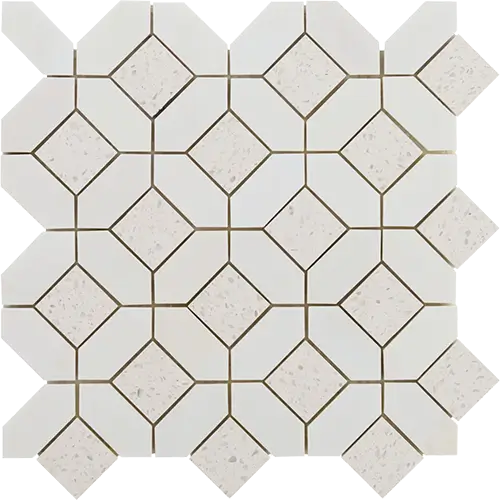 Minna Diamond Bianca Salt Tibet White and Terrazzo