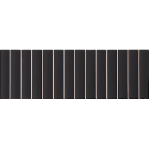 Saera Ribbed Black 4" x 12"