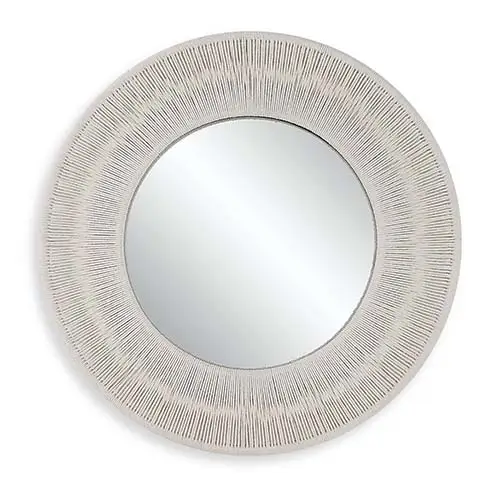 Sailors Knot Small Round White Mirror