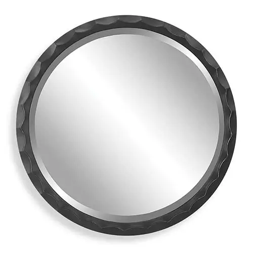 Scalloped Edge Round Mirror