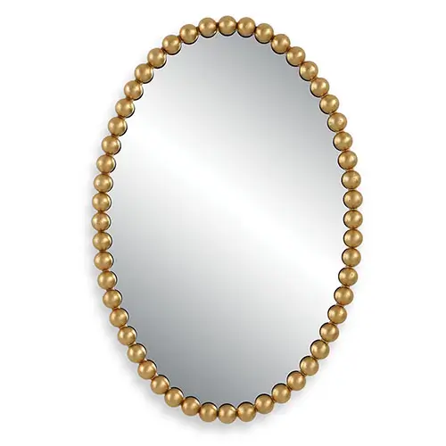 Serna Oval Gold Mirror