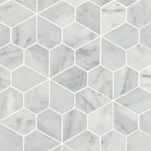 Monet Mosaic 9 White Carrara