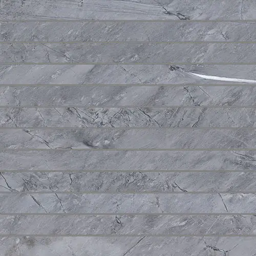 Prati Honed 1" x 12" Mosaic Breccia Grey