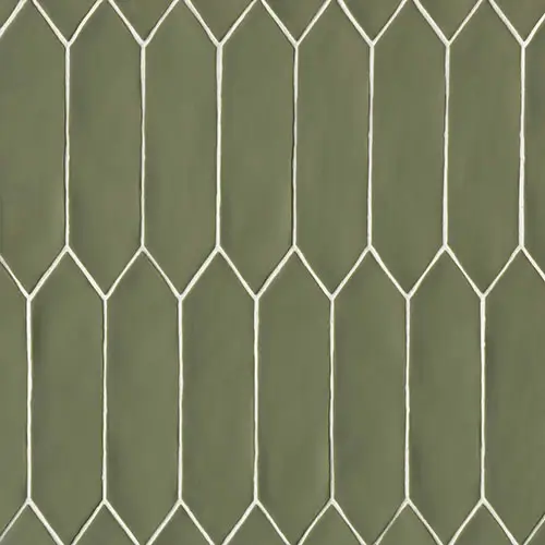 Reine Picket Castle Moss Green 3" x 12"
