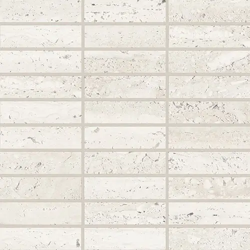 Sensi Roma 1" x 4" Straight Set Mosaic White