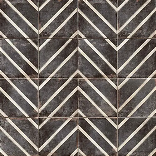 Vivace Gloss Deco Peak Caviar 9" x 9"