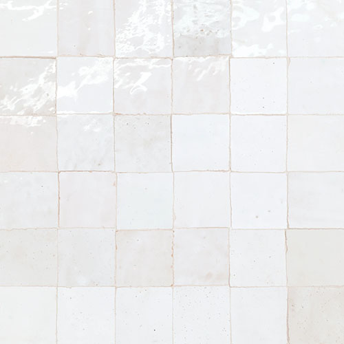 Zagora 2" x 2" Mosaic Neige Blanc