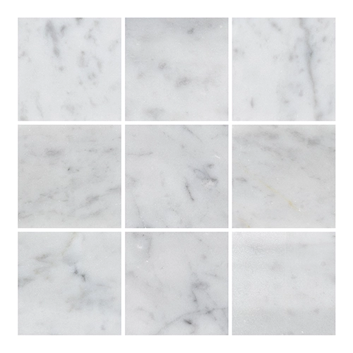 White Carrara 4" x 4" Polished