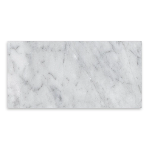 White Carrara 4" x 8" Honed