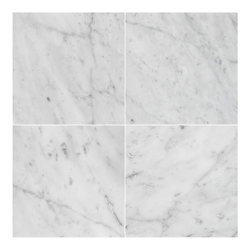 White Carrara 6" x 6" Tumbled