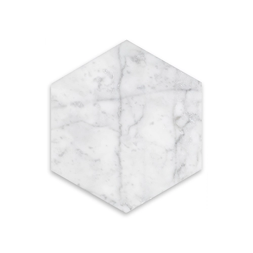 White Carrara Hexagon 6" Polished