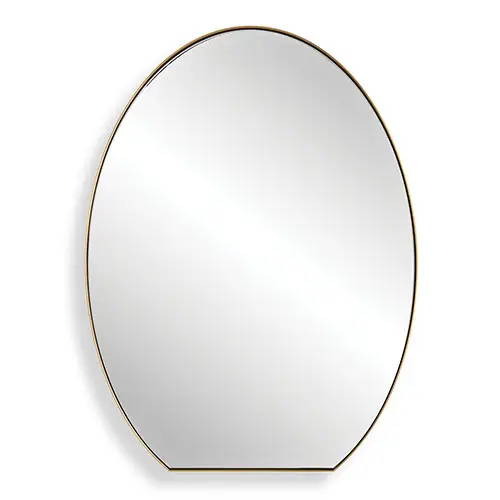 Cabell Oval Brass Mirror