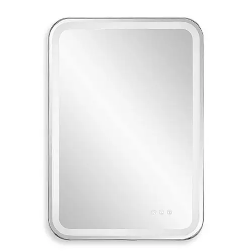 Crofton Lighted Vanity Nickel Mirror