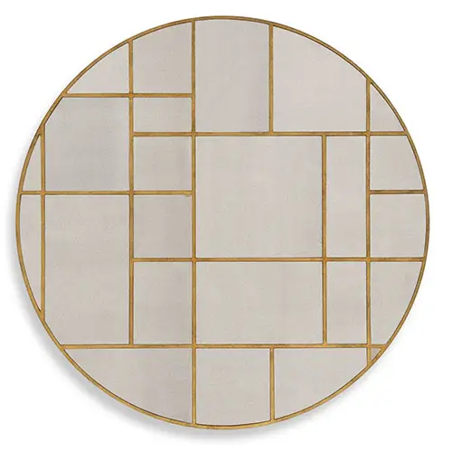 Geometric Round Mirror