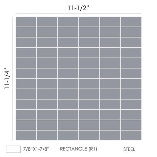 Rectangular (R1 - 7/8"x1-7/8") Single Color