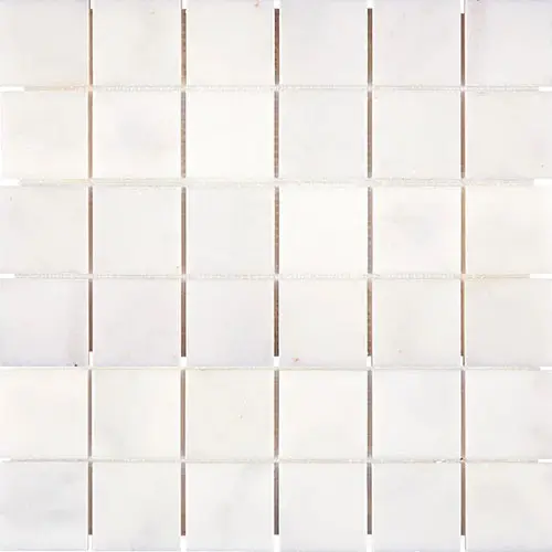 Afyon White 2" x 2" Mosaic