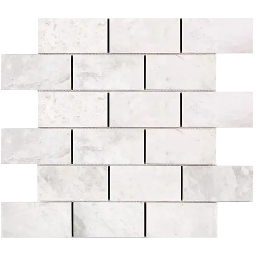 Bianco Congelato 2" x 4" Brick Mosaic