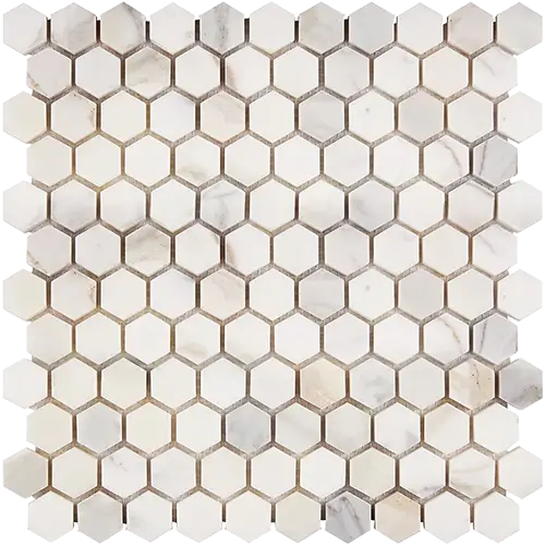 Calacatta Gold Honed 1" Hex