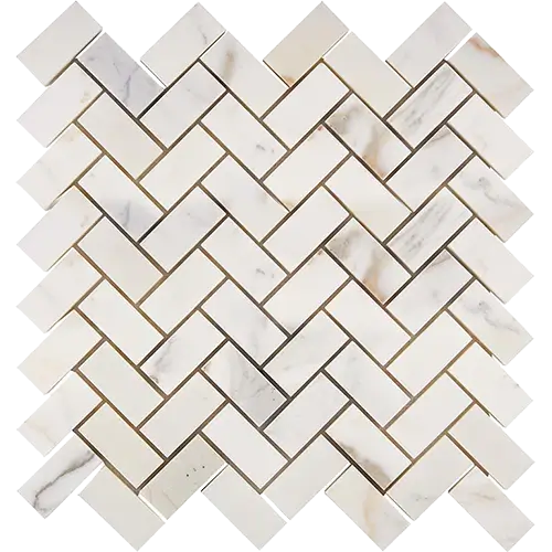 Calacatta Gold 1" x 2" Herringbone