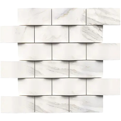 Calacatta Gold 2" x 4" Round-Faced Brick