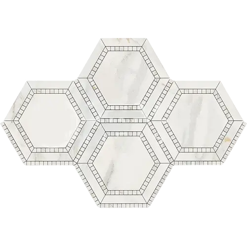 Calacatta Gold 5" Vortex Hex w/ Calacatta Gold