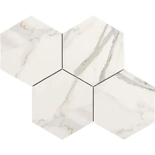 Calacatta Gold 6" Hex