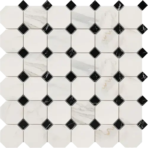 Calacatta Gold Octagon w/ Black