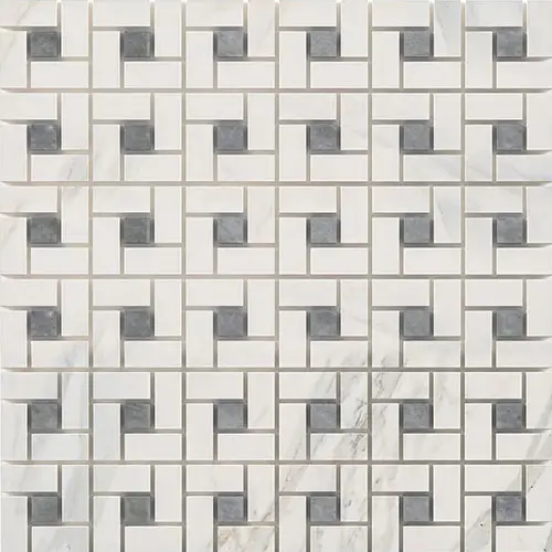 Calacatta Gold Pinwheel w/ Blue-Gray