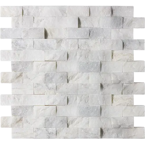 Calacatta Gold Split-Faced 1" x 2" Brick