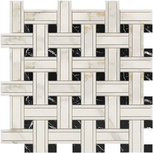 Calacatta Gold Triple-Weave w/ Black