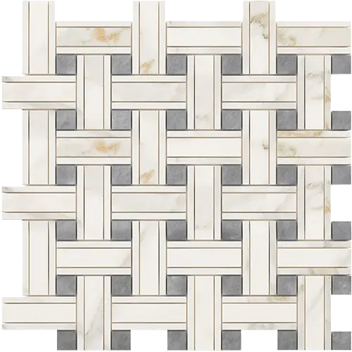 Calacatta Gold Triple-Weave w/ Blue-Gray