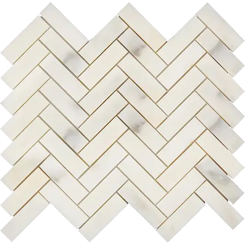 Calacatta Oliva 1" x 3" Herringbone