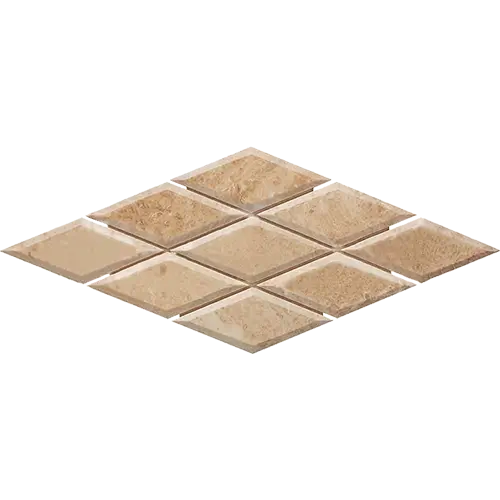 Cappuccino Polished 3" x 6" Deep-Beveled Diamond