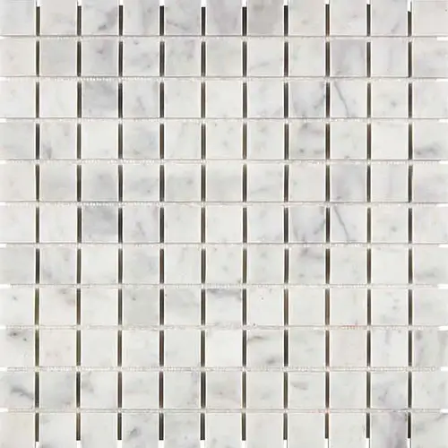 Carrara White 1" x 1" Mosaic