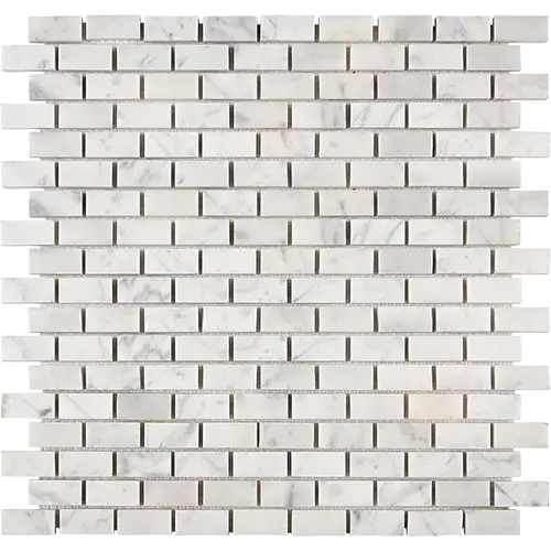Carrara White 5/8" x 1 1/4" Mini-Brick
