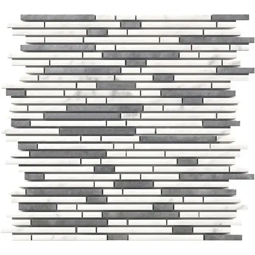 Carrara White Bamboo Sticks Thassos + Carrara + Blue-Gray