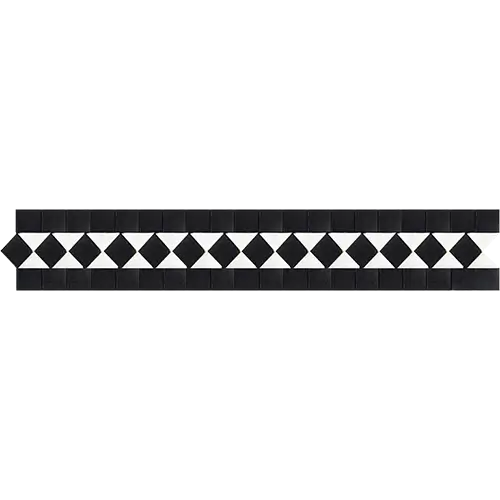 Carrara White BIAS Border w/ Black