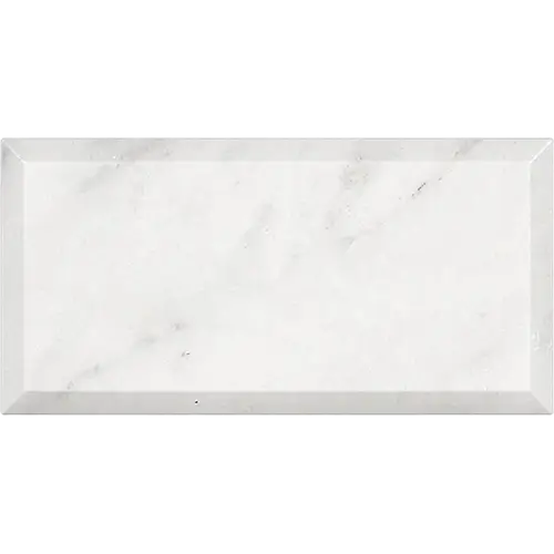 Carrara White Deep-Beveled 3" x 6"