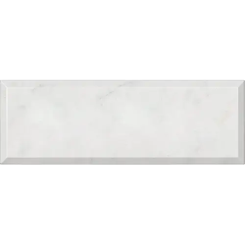 Carrara White Deep-Beveled 4" x 12"