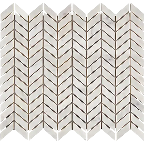 Carrara White Chevron Mini