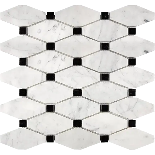 Carrara White Octave w/ Black