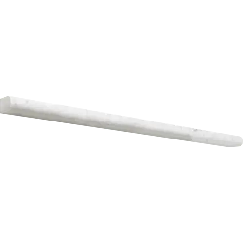 Carrara White Pencil Liner 1/2" x 12"