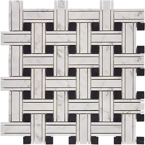 Carrara White Triple-Weave w/ Black