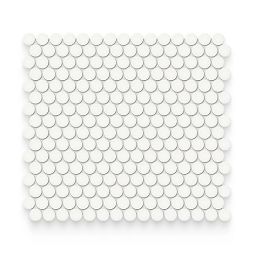 Essential Canvas White 0.75" x 0.75" Penny Round Glossy