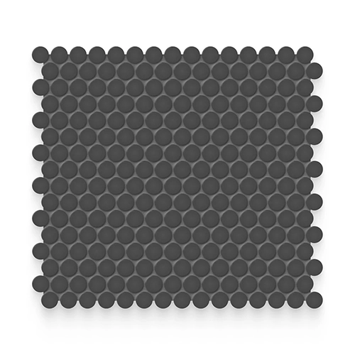 Essential Retro Black 0.75" x 0.75" Penny Round Glossy