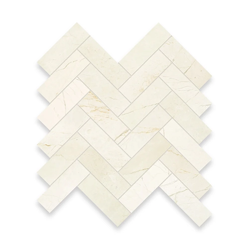 Vanilla Cream 1.25" x 4" Herringbone Honed