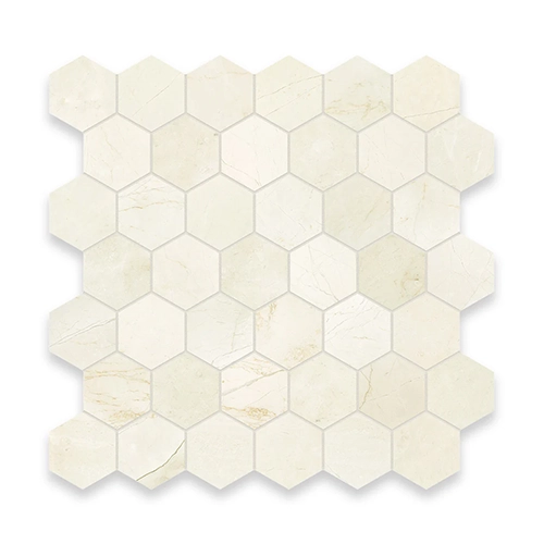 Vanilla Cream 2" x 2" Hexagon Honed